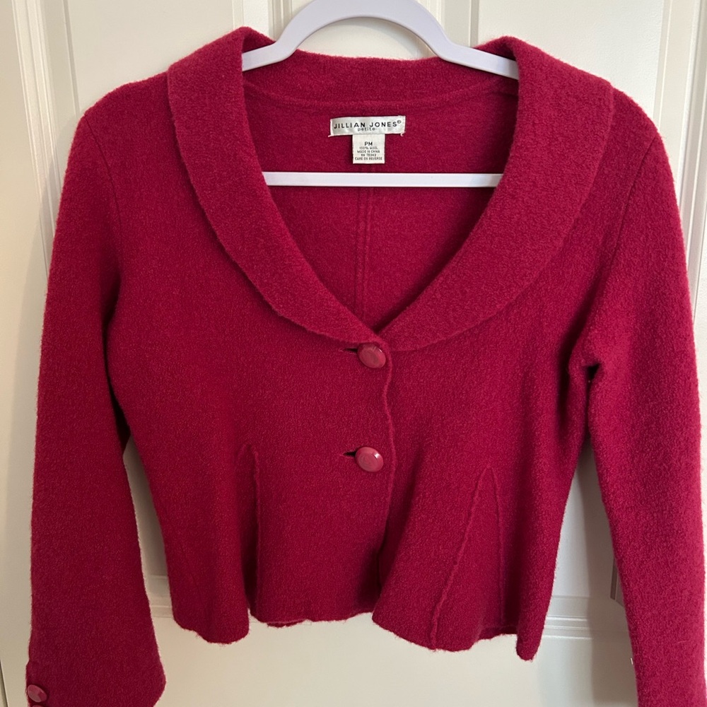 Jillian Jones Fuchsia Buttoned blazer